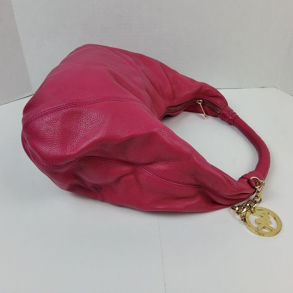 Michael Kors MK Pebbled Leather Shoulder Handbag Purse - Picture 10 of 14